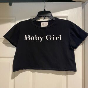 French Pastry Baby Girl cropped t shirt small